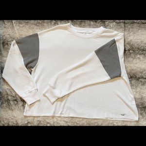 Juniors Waffle Boyfriend Crewneck T-Shirt